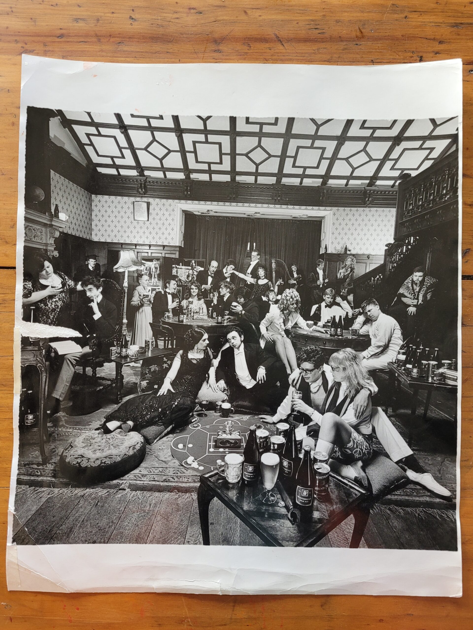Tiddlywinks college students drinking Whitbread at Crystal Palace, the photographer's first ever orgy, by Michael Joseph