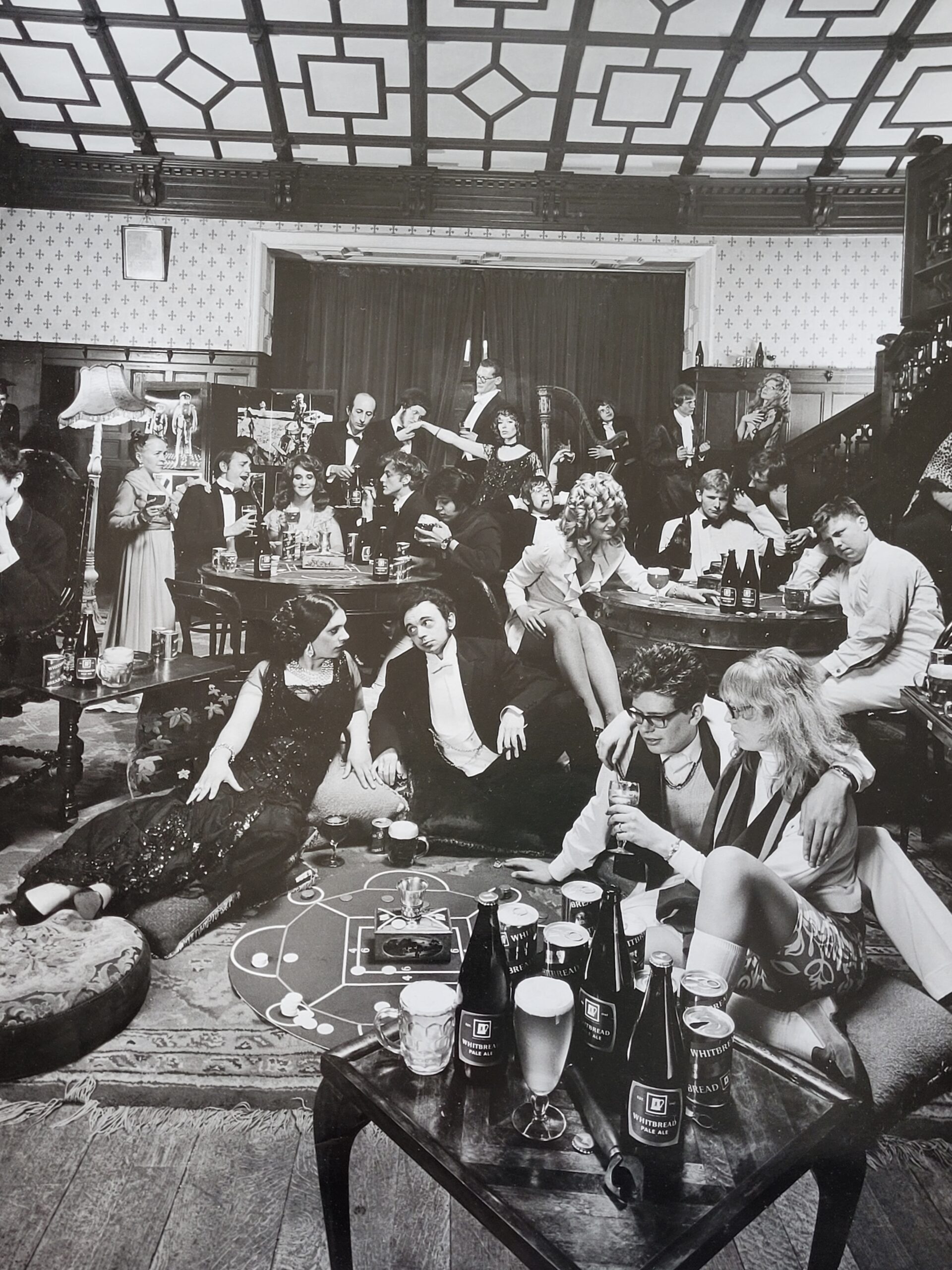 Tiddlywinks college students drinking Whitbread at Crystal Palace, the photographer's first ever orgy, by Michael Joseph
