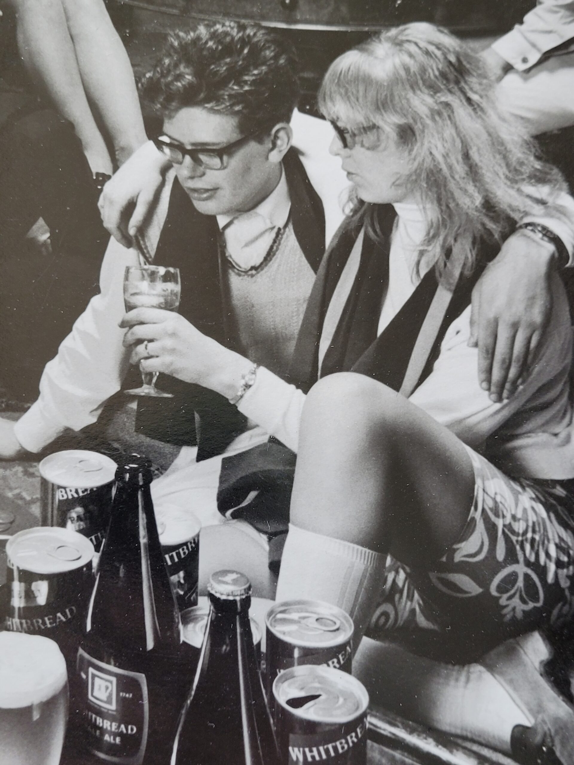Tiddlywinks college students drinking Whitbread at Crystal Palace, the photographer's first ever orgy, by Michael Joseph