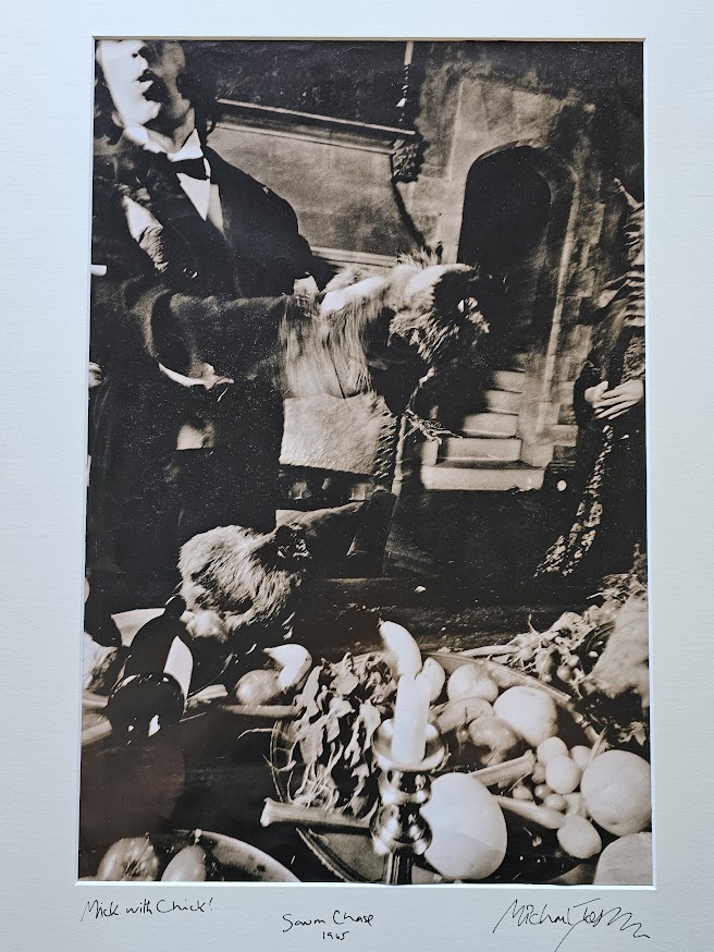 Mick Jagger with chick escaping - Beggar's Banquet out-take, Kodalith print by Michael Joseph