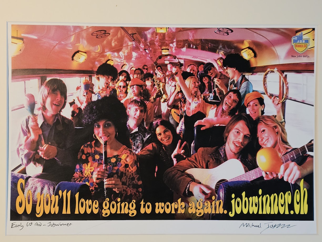 Jobwinner advert test print by Michael Joseph