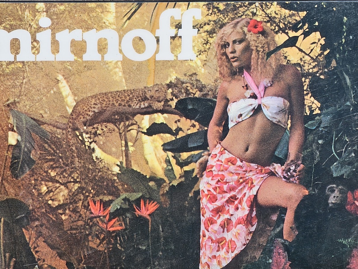 Swinging and Smirnoff, leave me breathless, Tarzan Jane vodka advert, lurking in the woods by Michael Joseph