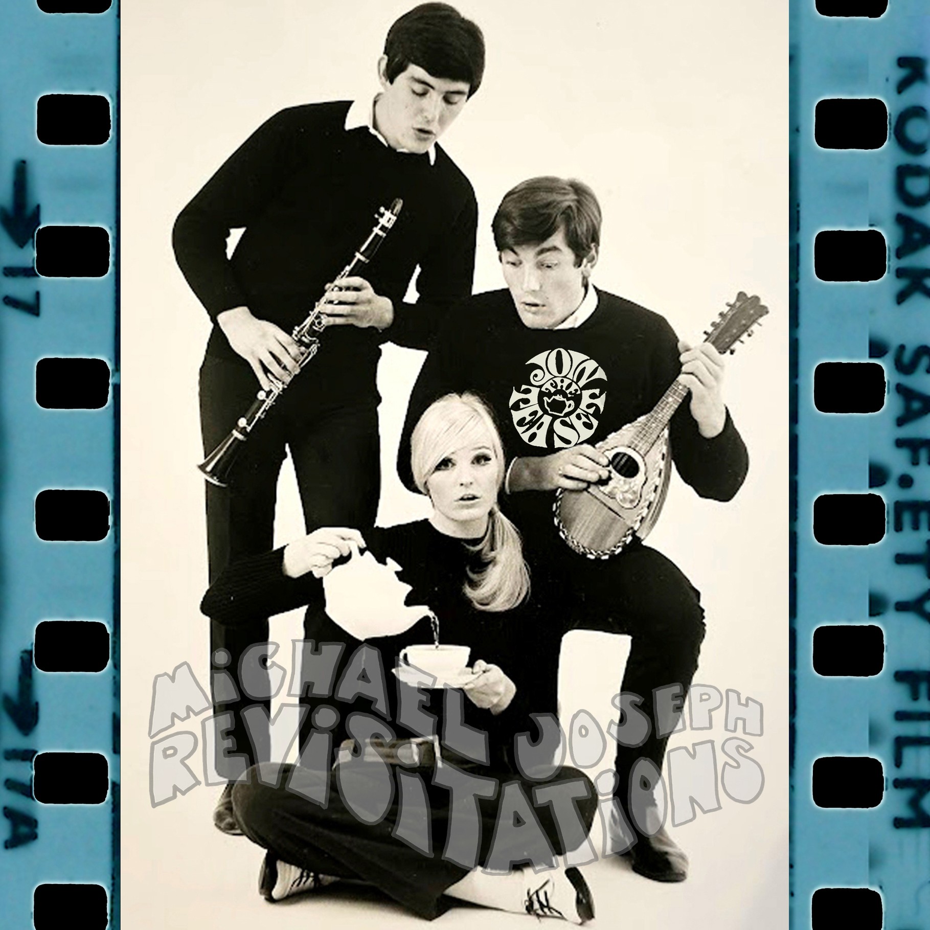 Join the tea set dressed in black, Groovy Groups Collection, London Advertising Photography Postcard by Michael Joseph