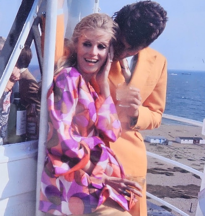 Gordon's gin lighthouse party - six couples having a drinks party, limited edition poster by Michael Joseph