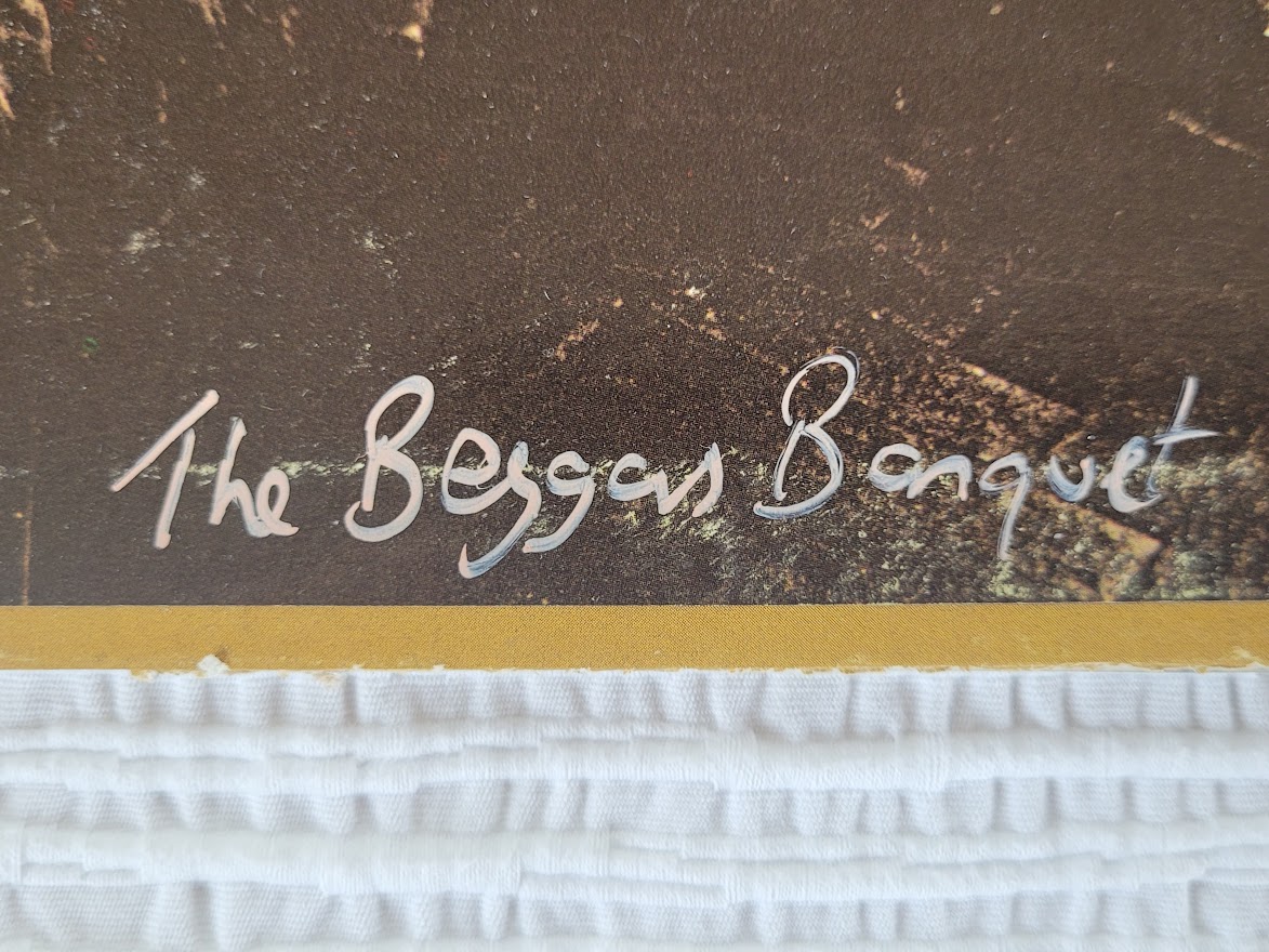 Album Vinyl Beggars Banquet - signé par le photographe, musique par les Rolling Stones, photo prise à Sarum Chase