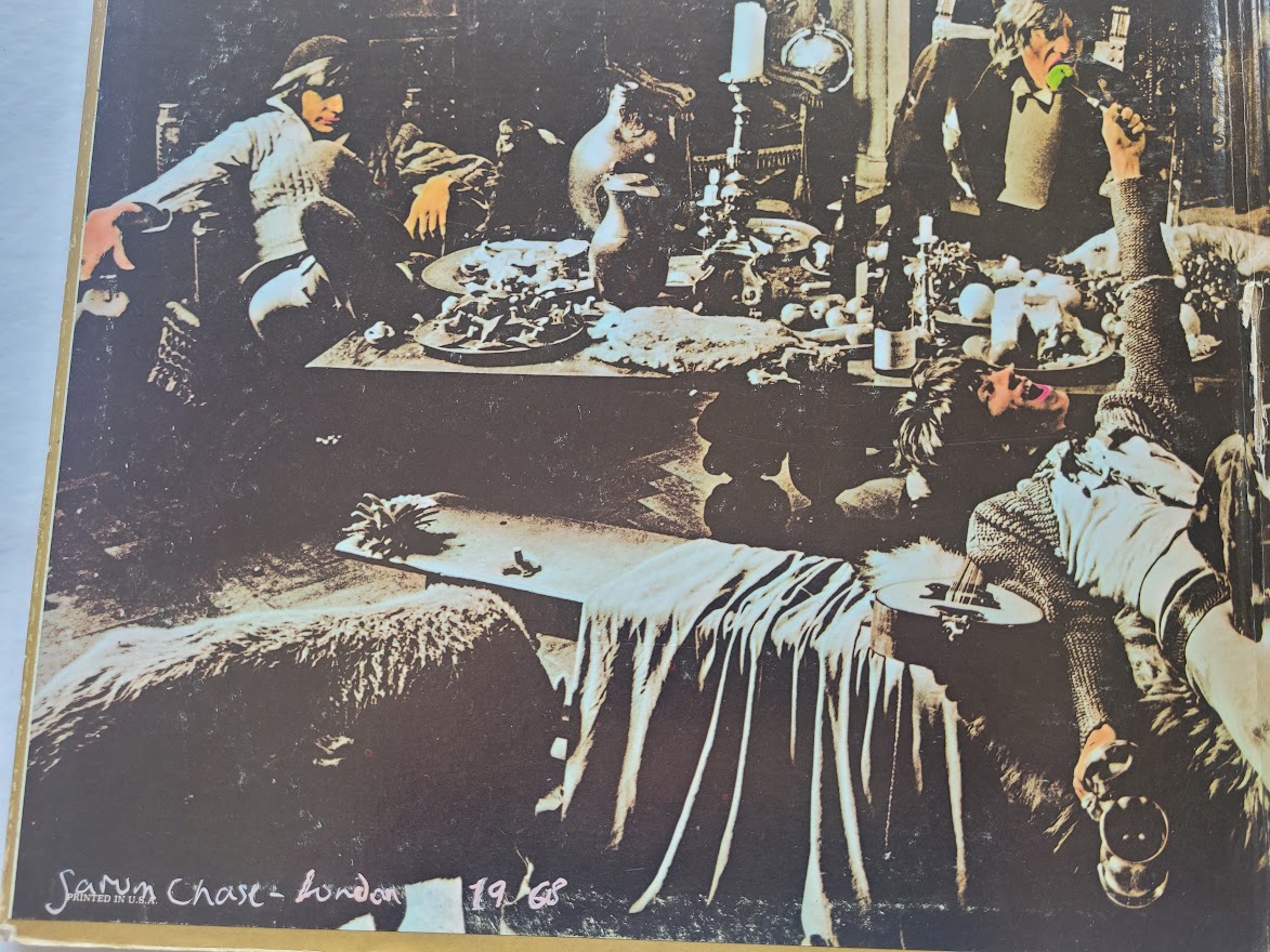 Album Vinyl Beggars Banquet - signé par le photographe, musique par les Rolling Stones, photo prise à Sarum Chase
