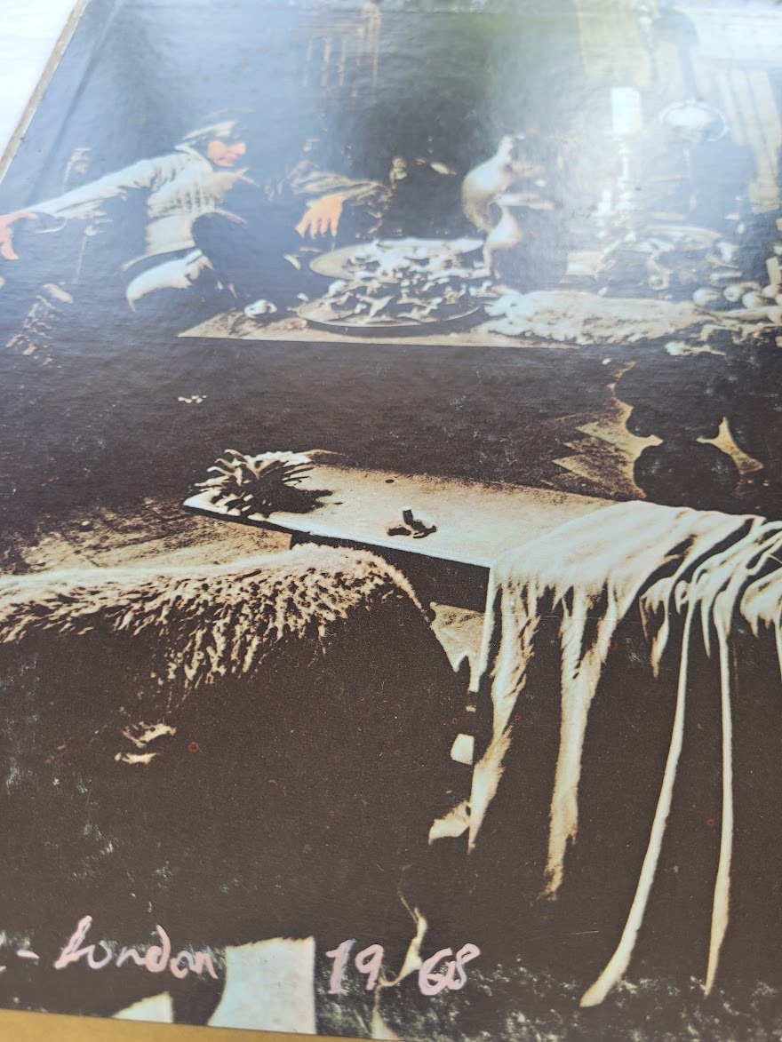 Album Vinyl Beggars Banquet - signé par le photographe, musique par les Rolling Stones, photo prise à Sarum Chase