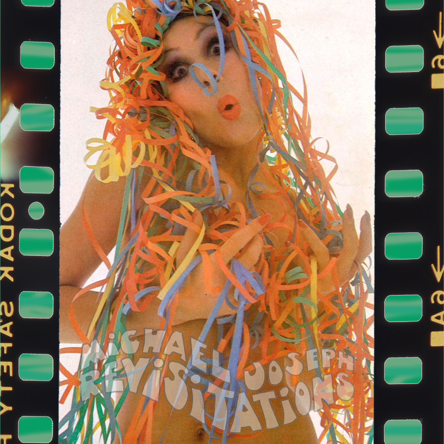 Party poppers - femme aux rubans multicolores par Michael Joseph