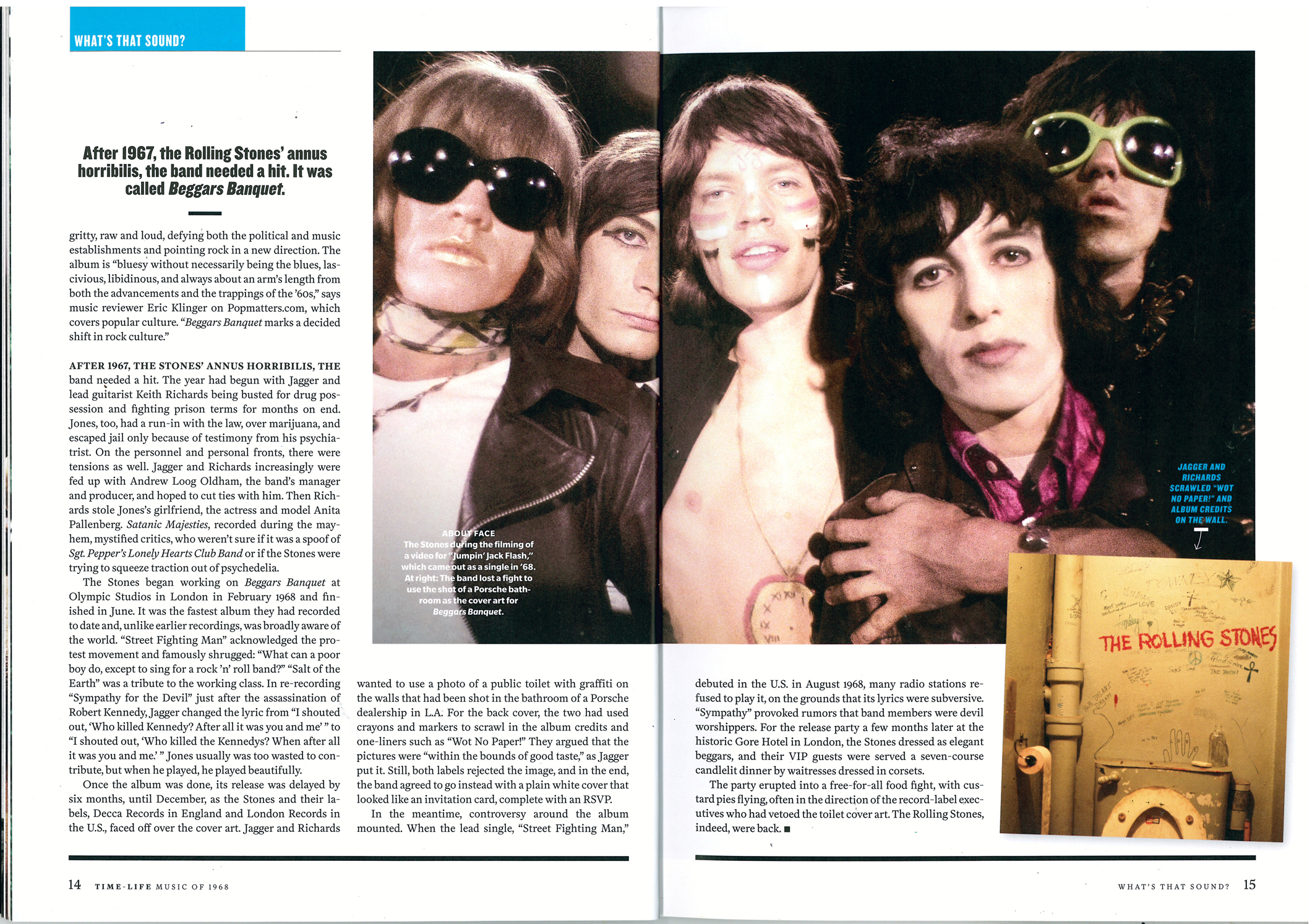 Time Life, Music of 68 re Beggars Banquet photoshoot by Michael Joseph at Sarum Chase Swarkestone (uk text)