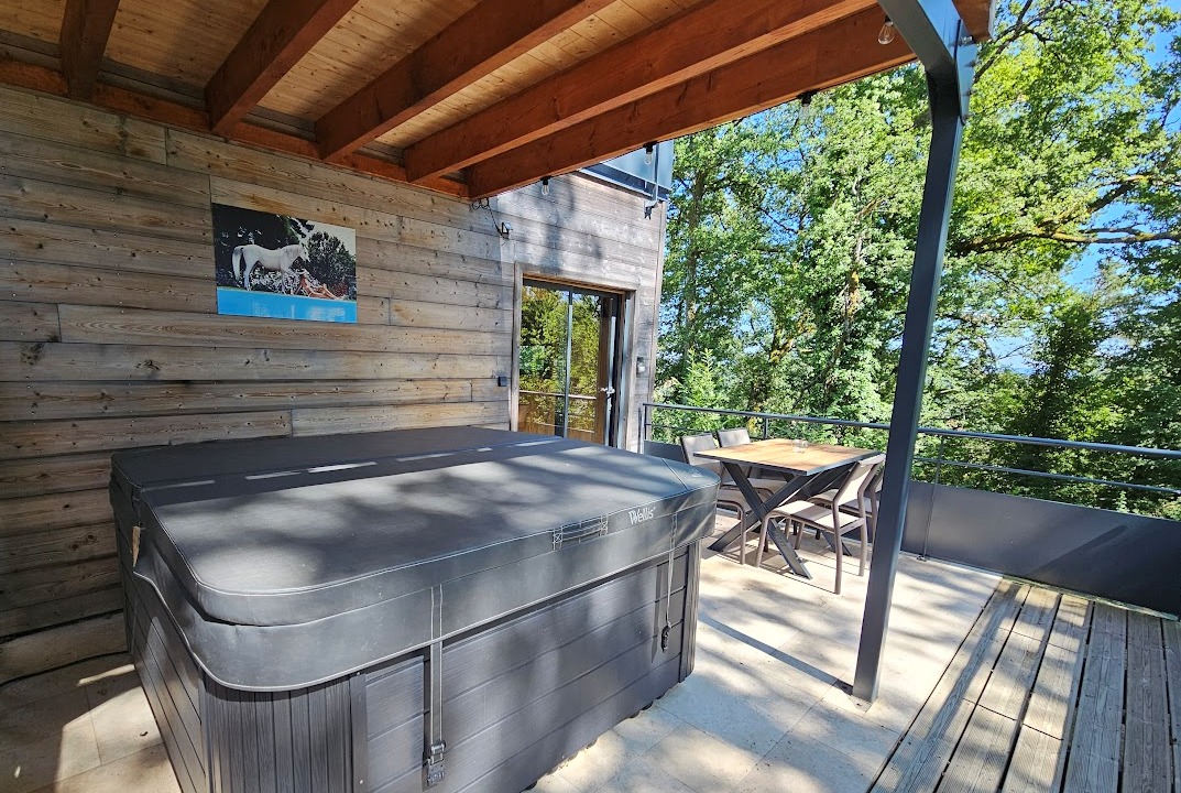 Fille au bord du bassin avec cheval blanc présent, publicité Whisky White Horse, des années soixante-dix par Michael Joseph