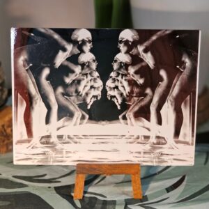 Dive either way – B & W double exposure from the pool ladies series (glossy finish)